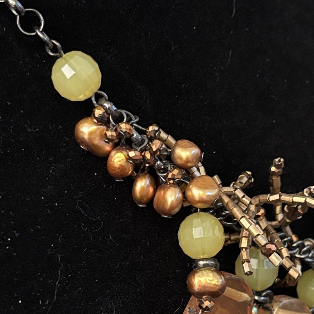 Coldwater Creek Statement Necklace Nature Inspired Branches & Berries Fall Color - Picture 3 of 5